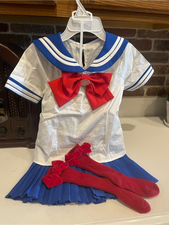 Other - Girls Sailor moon School Uniform Costume with Red Bow and Socks